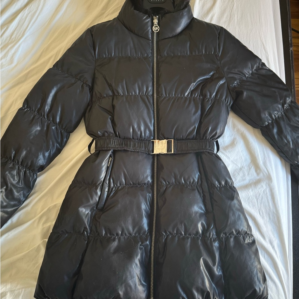 Michael Kors Puffer Coat with Mink Fur Collar (Size M)